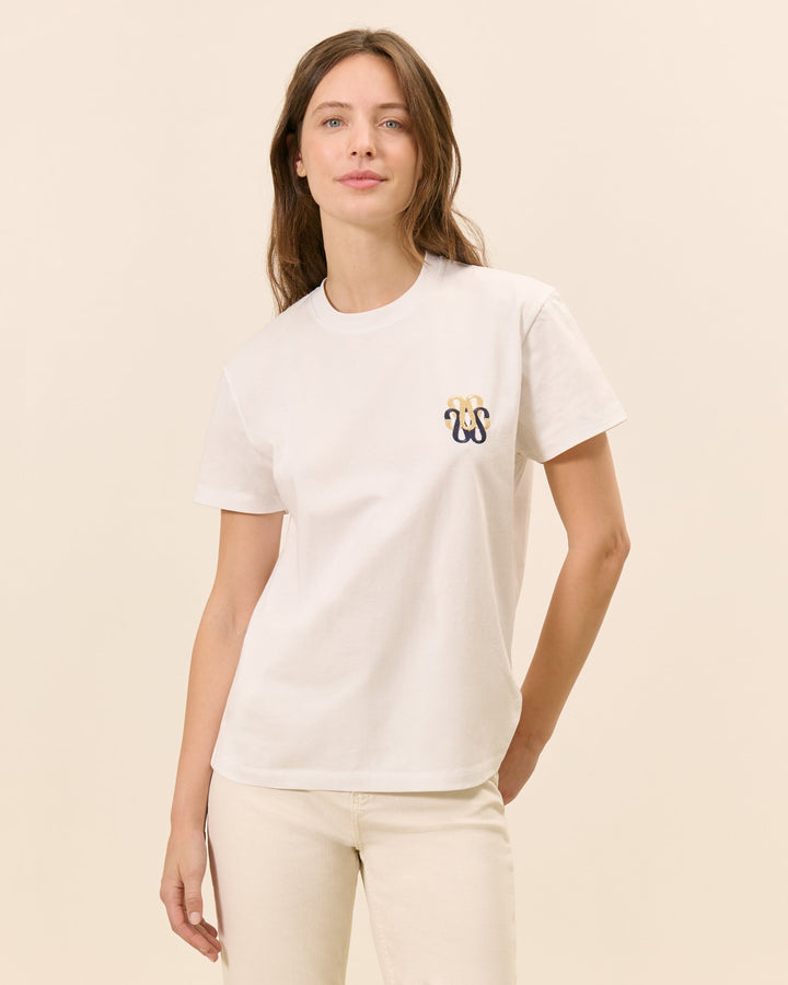 T-Shirt Monogramme - Blanc/Doré