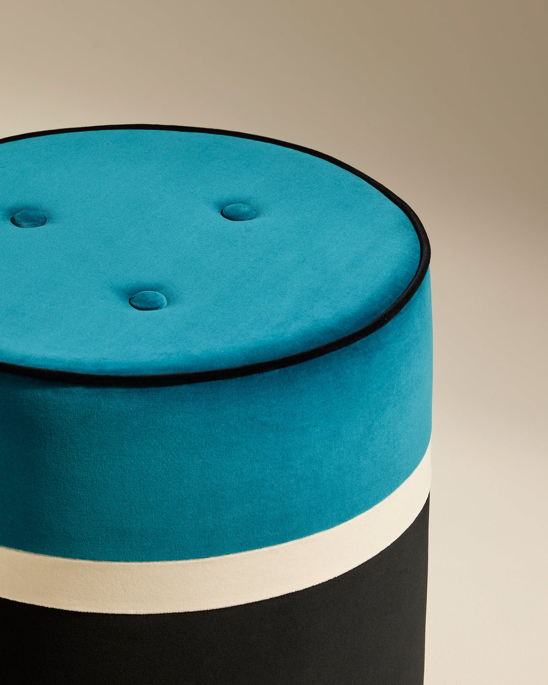 Pouf Léo - Bleu Sarah