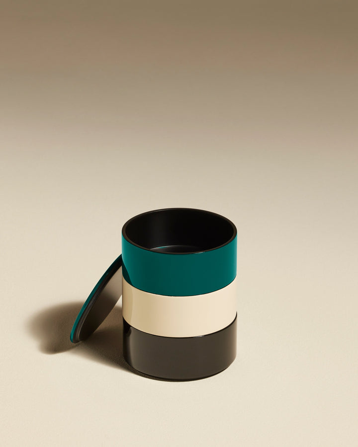 Boite ronde à bijoux Totem - Bleu Sarah