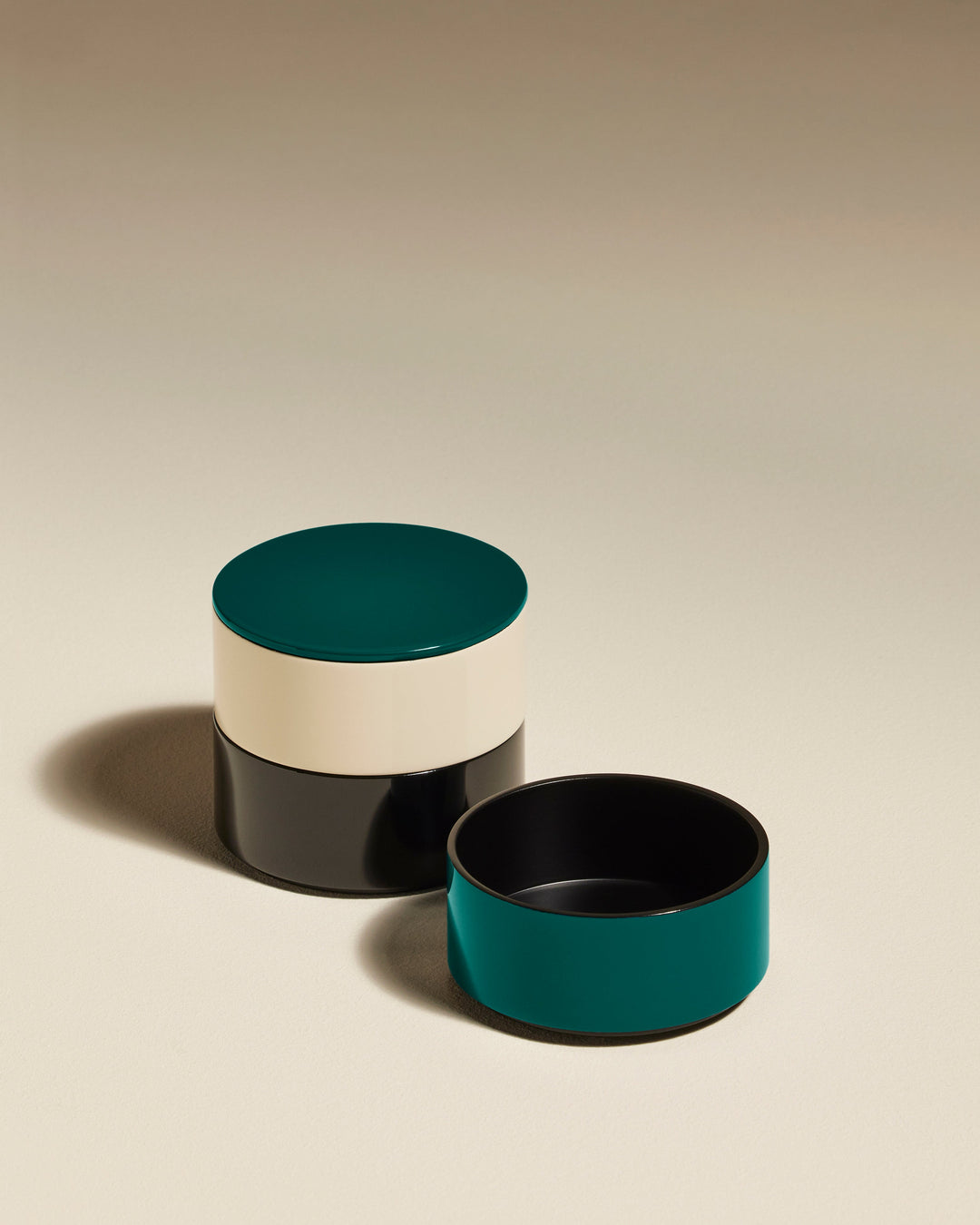 Boite ronde à bijoux Totem - Bleu Sarah