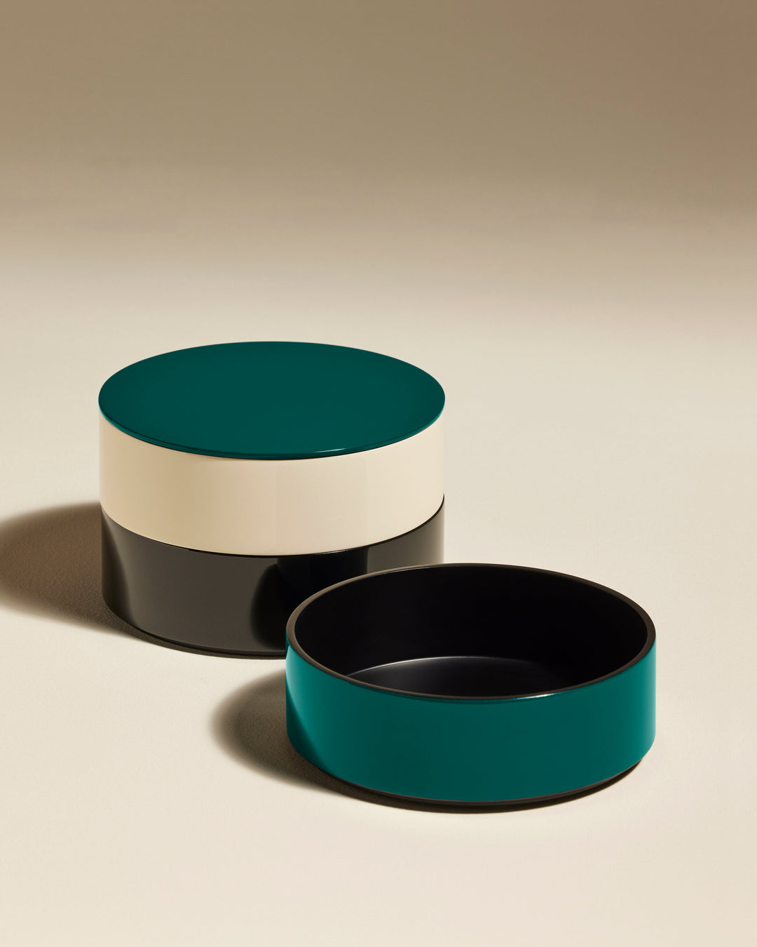 Boite ronde à bijoux Totem - Bleu Sarah