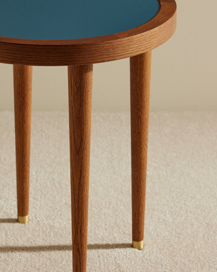 Table basse ronde Puzzle - Bleu Sarah