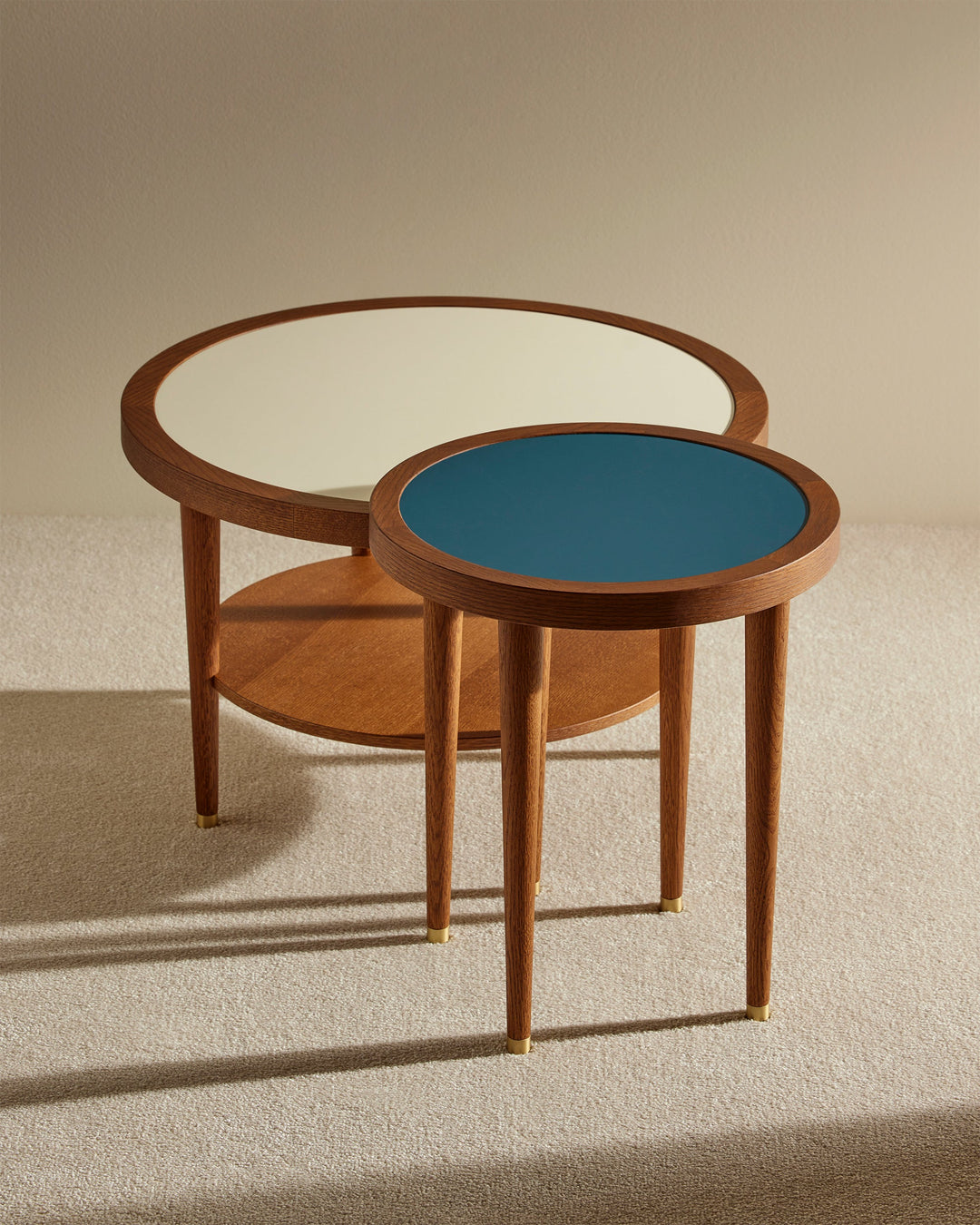 Table basse ronde Puzzle - Ecru