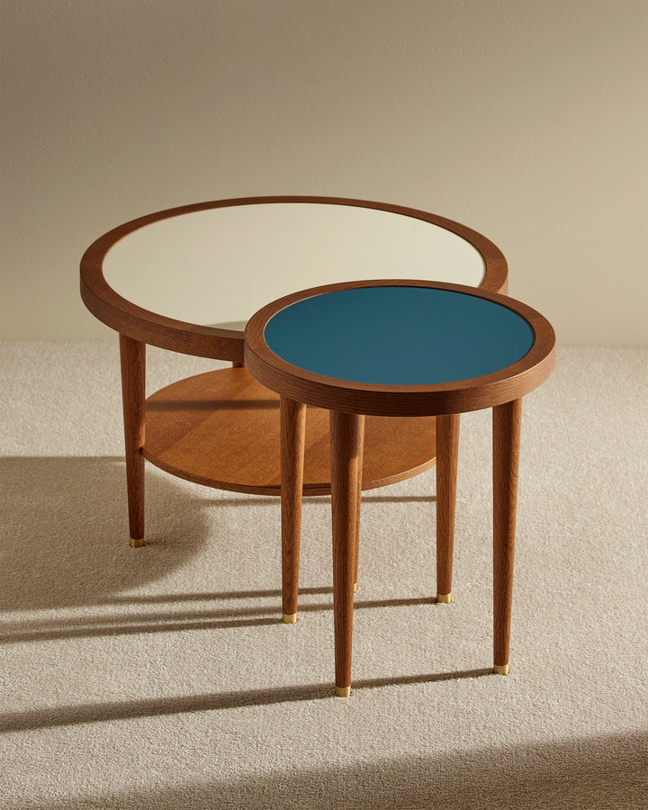 Table basse ronde Puzzle - Ecru