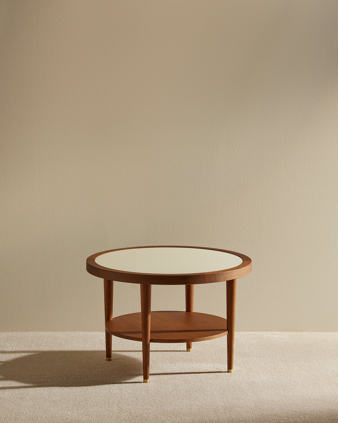 Table basse ronde Puzzle - Ecru