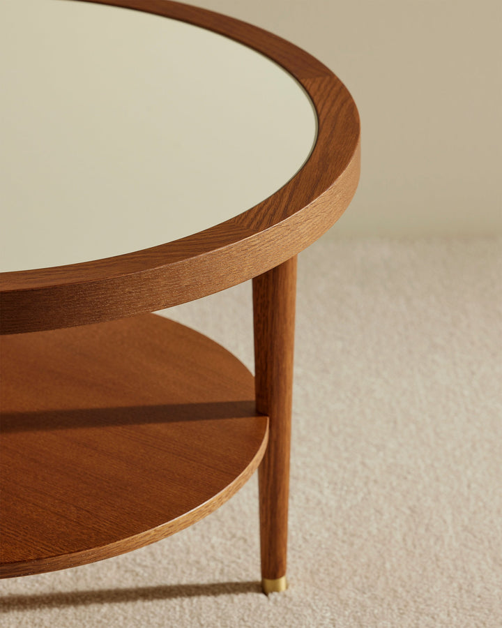 Table basse ronde Puzzle - Ecru