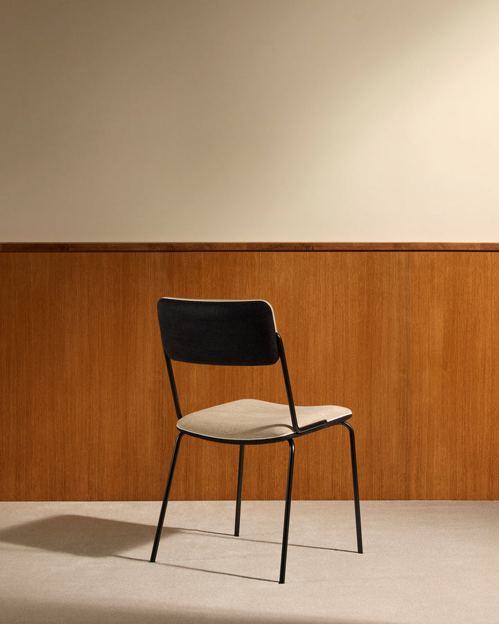 Chaise Double Jeu - Noir / Lin