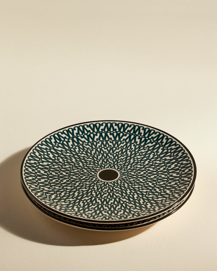 Assiette plate Sarah - Bleu Sarah