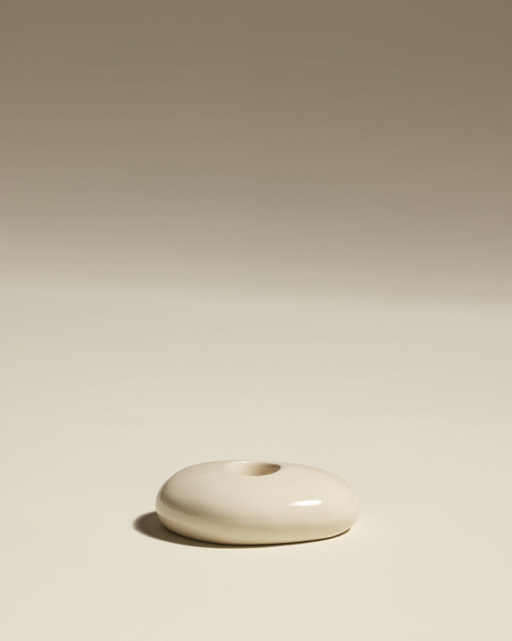 Bougeoir Stone - Ecru