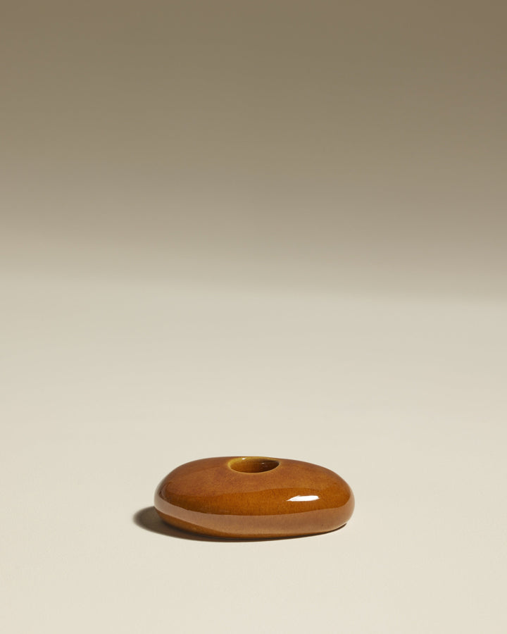 Bougeoir Stone - Fauve