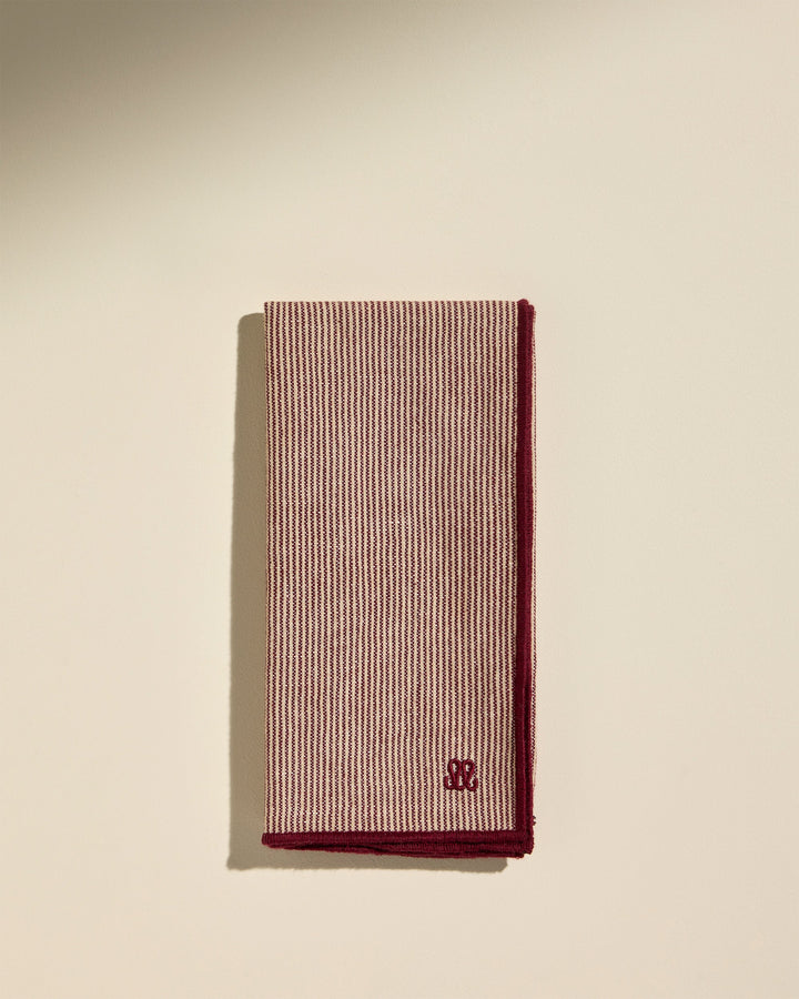 Serviette de table tempo - Carmin