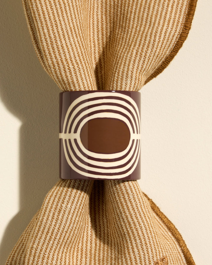 Duo rond de serviette Mirage - Carmin