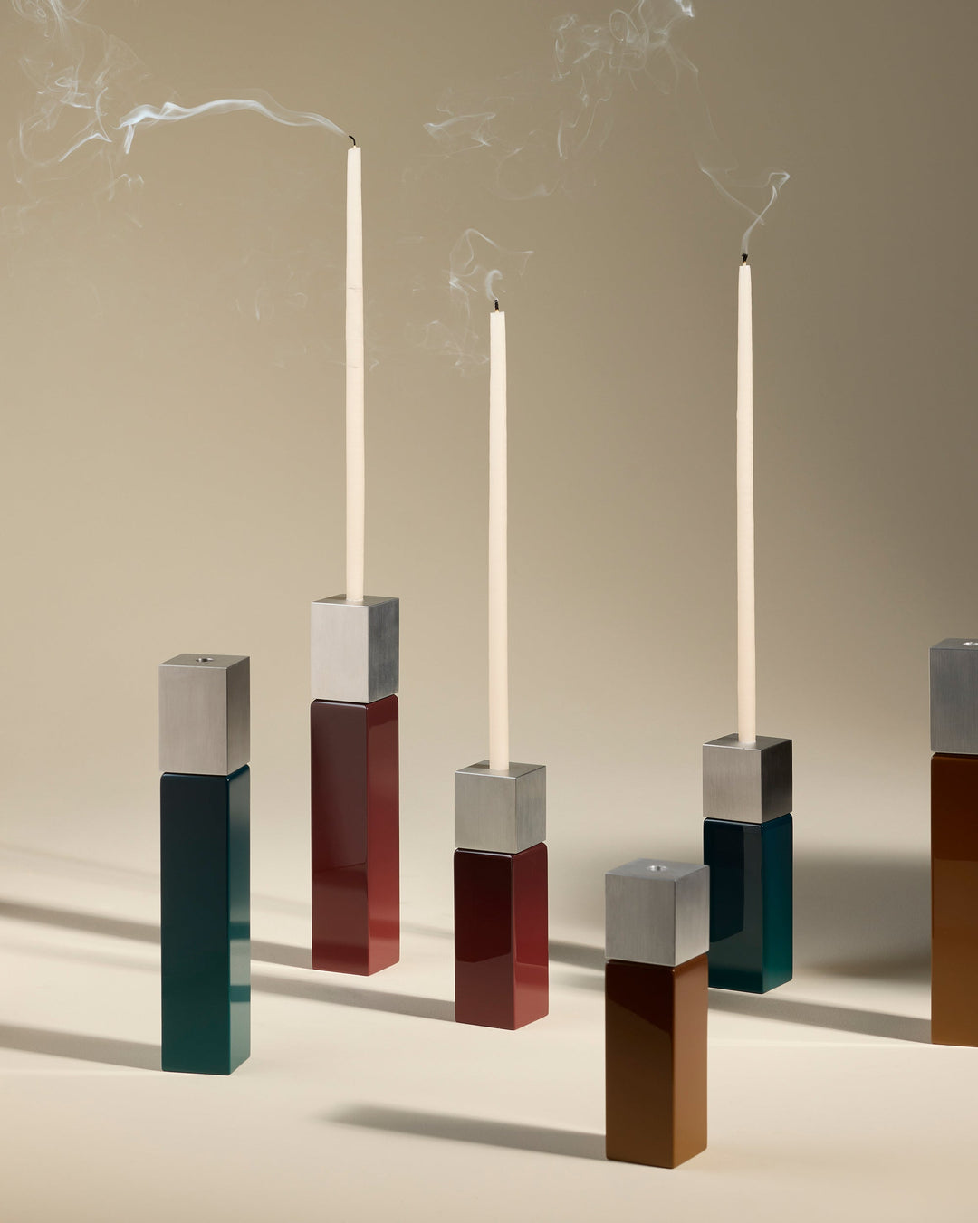 Bougeoir Oscar - Carmin