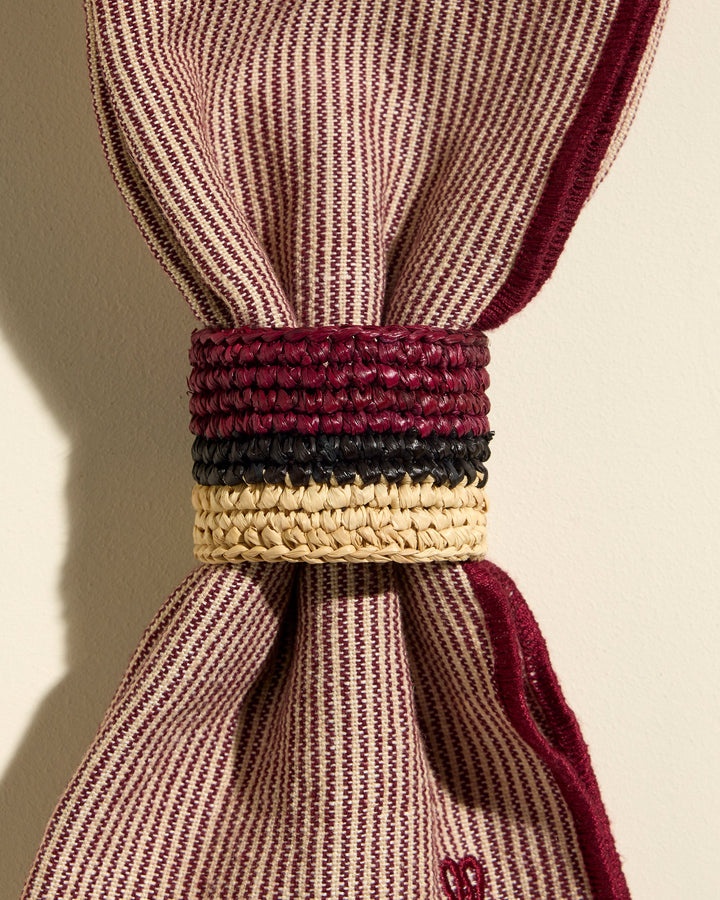 Rond de serviette Globe - Carmin