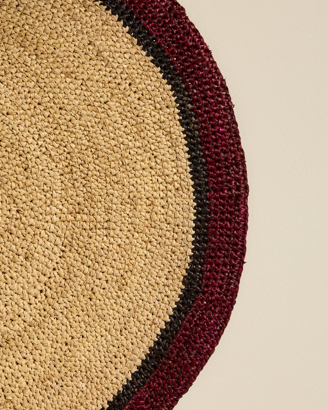 Set de table Globe - Naturel/ Carmin