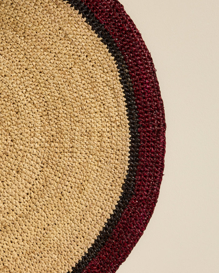 Set de table Globe - Naturel/ Carmin