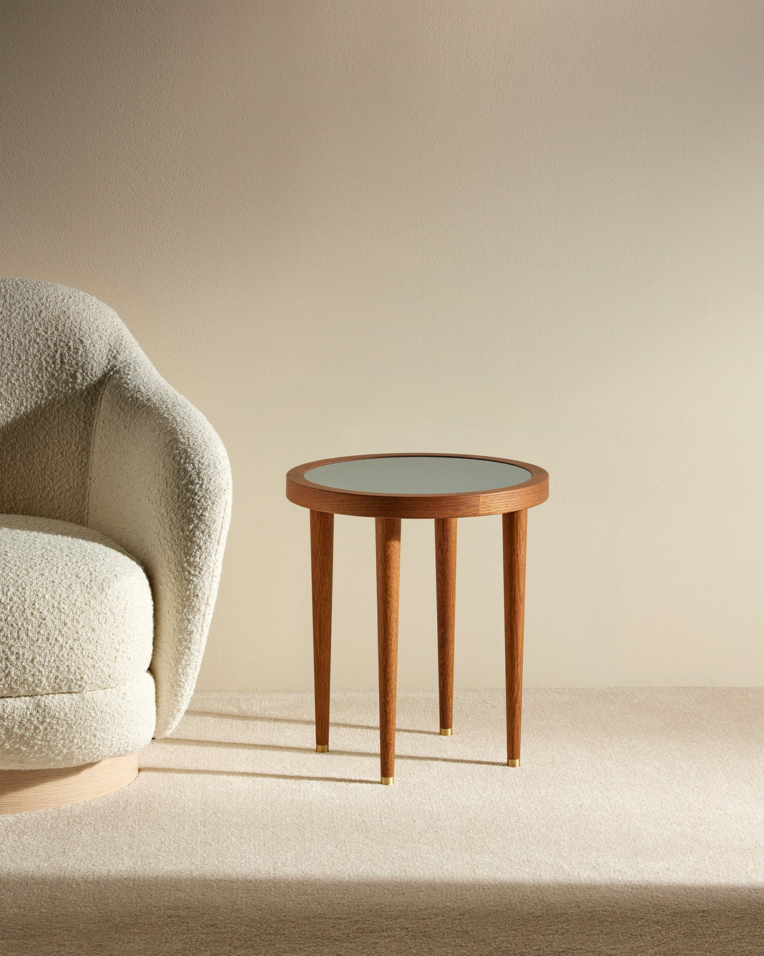 Table basse ronde Puzzle - Bleu Sarah