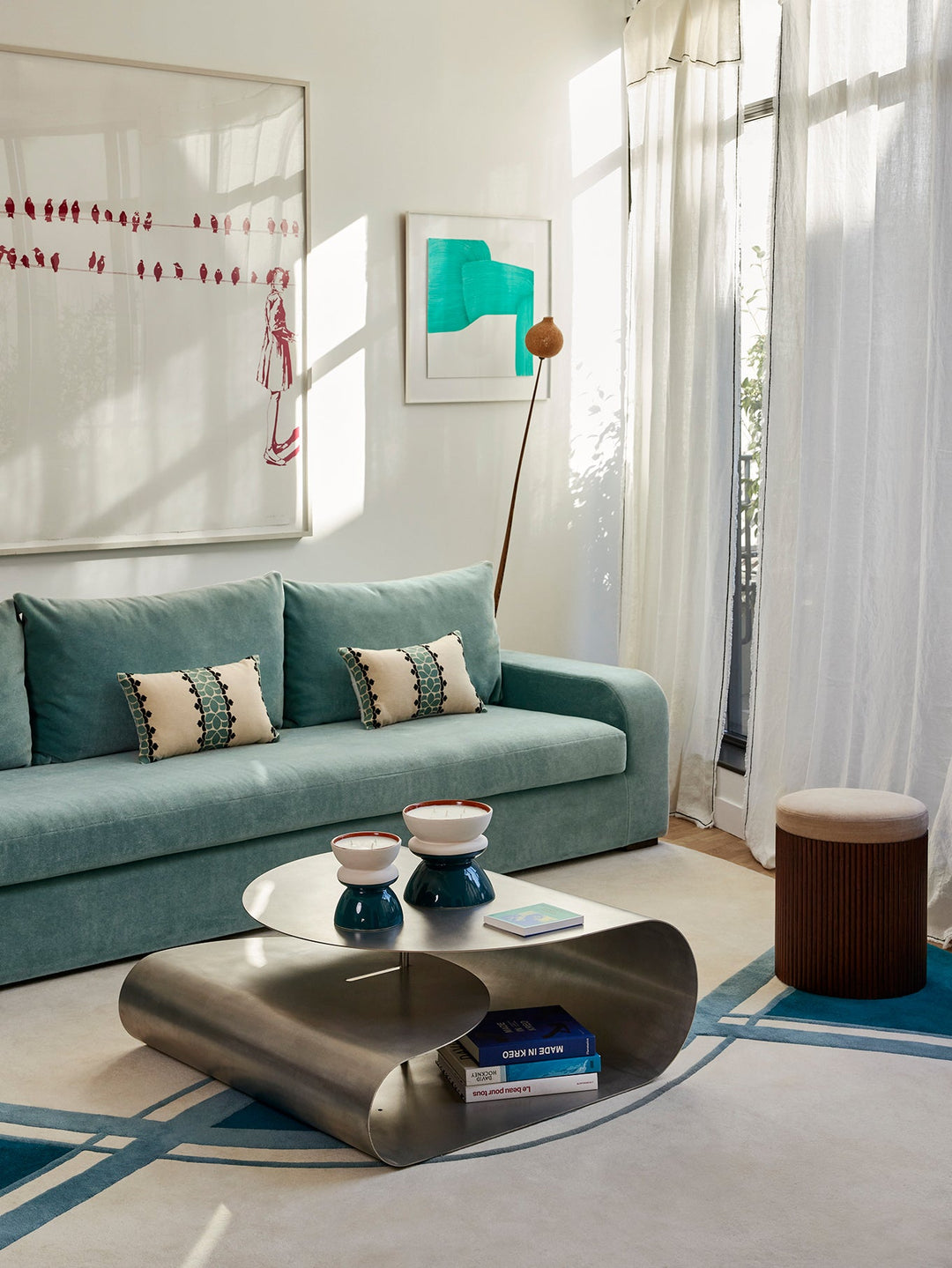 Coussin Flore - Amazonite