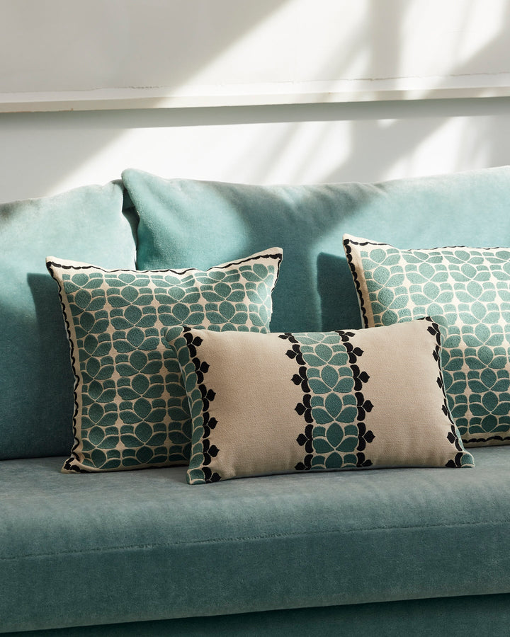 Coussin Flore - Amazonite