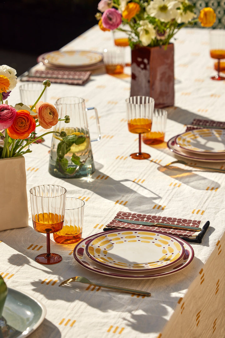 Assiette plate Aura - Carmin