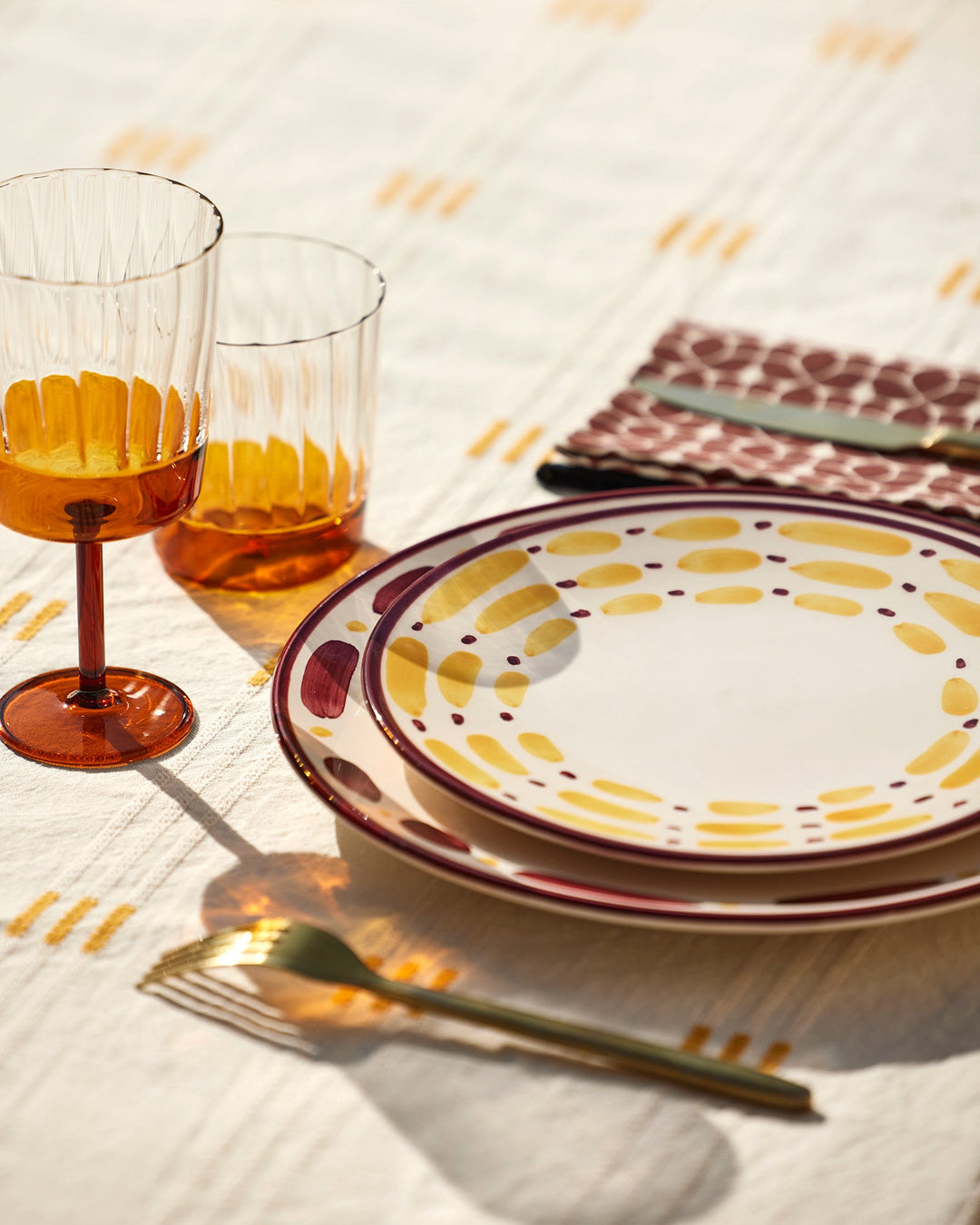 Assiette à dessert Aura - Carmin