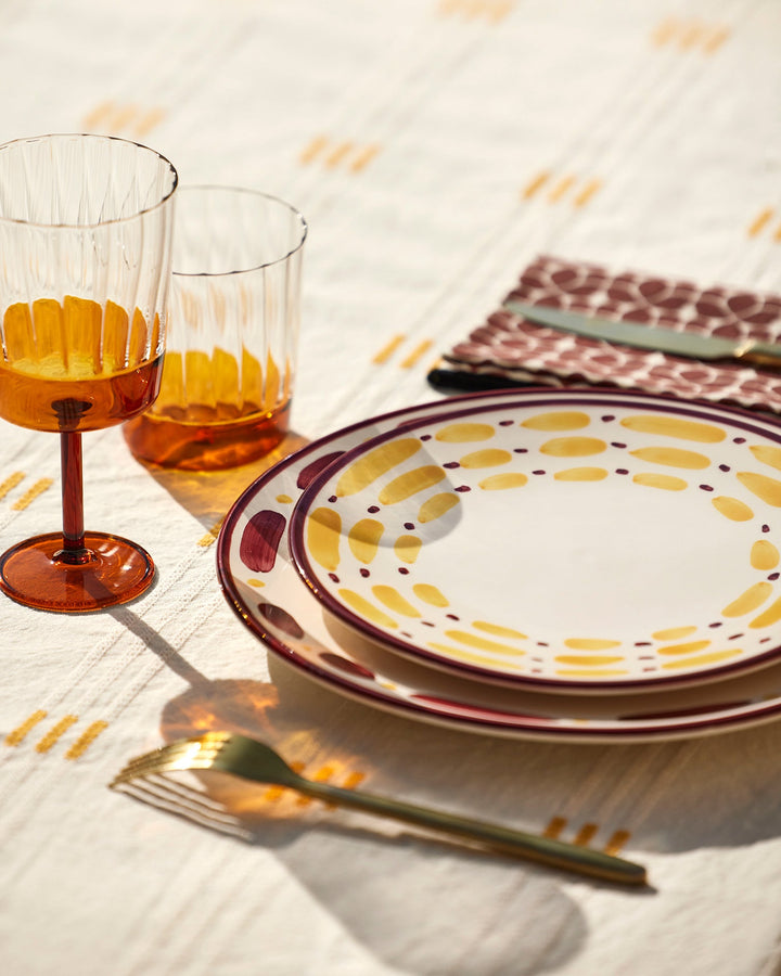 Assiette plate Aura - Carmin