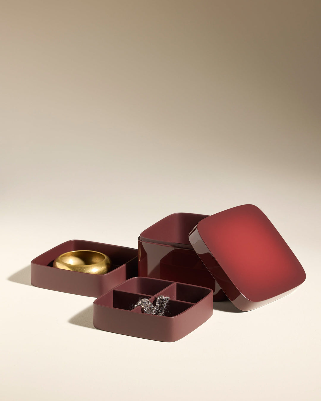 Boîte à bijoux Oscar - Carmin