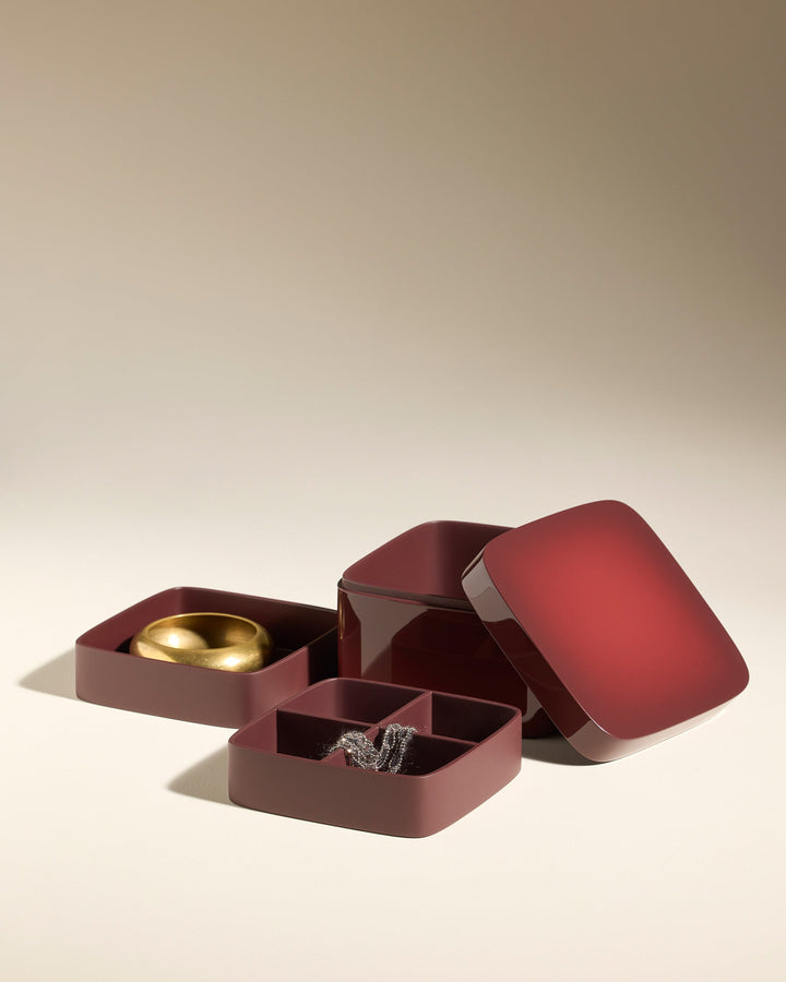 Boîte à bijoux Oscar - Carmin