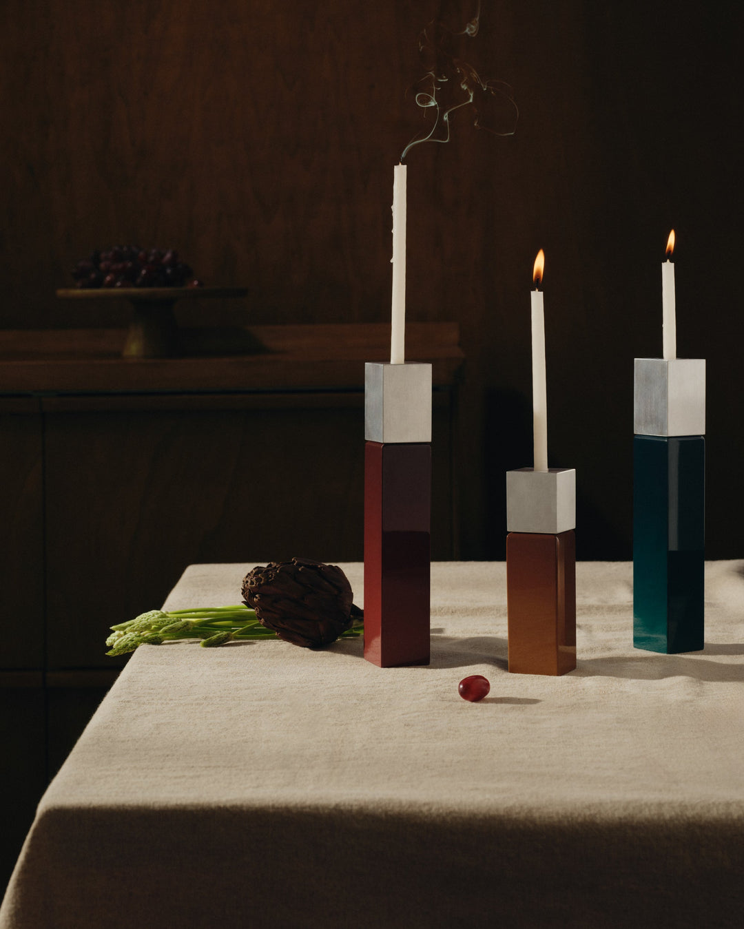 Bougeoir Oscar - Carmin