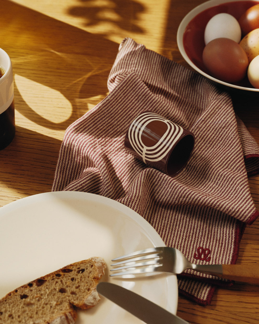 Serviette de table tempo - Carmin